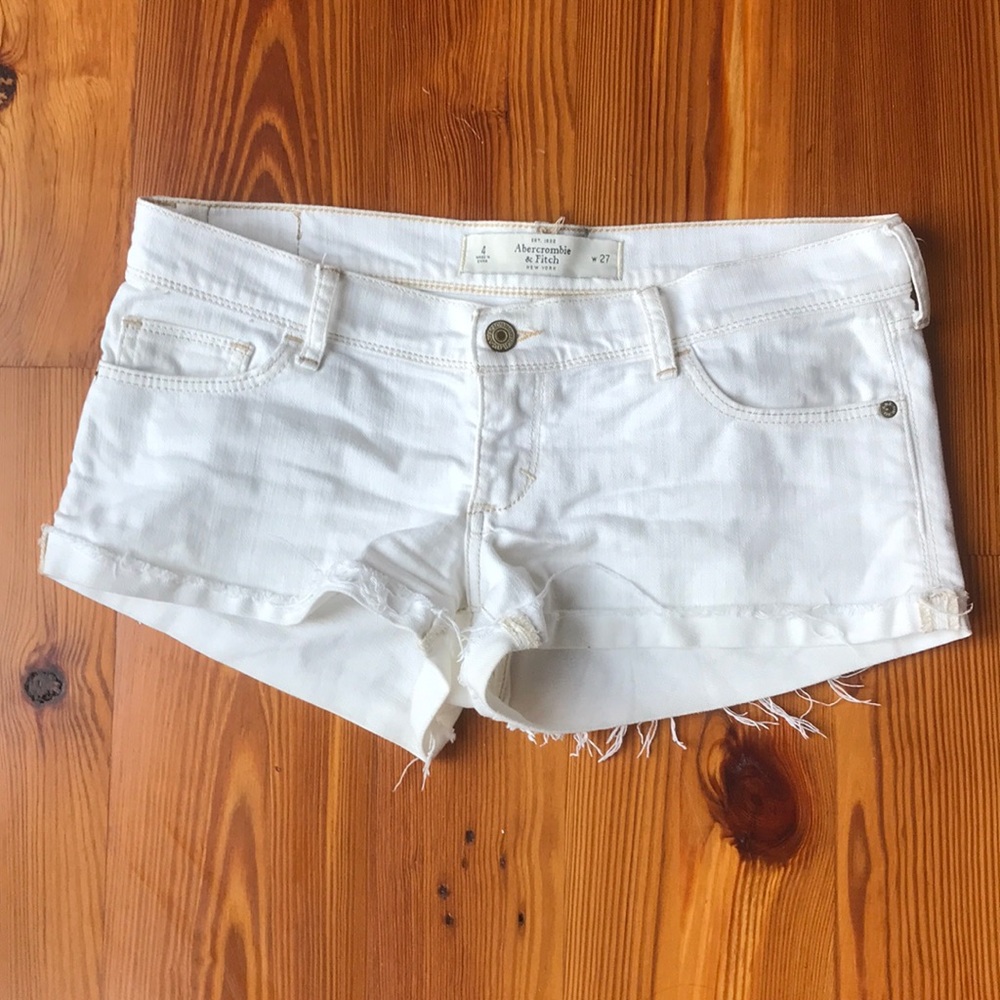 White denim shorts